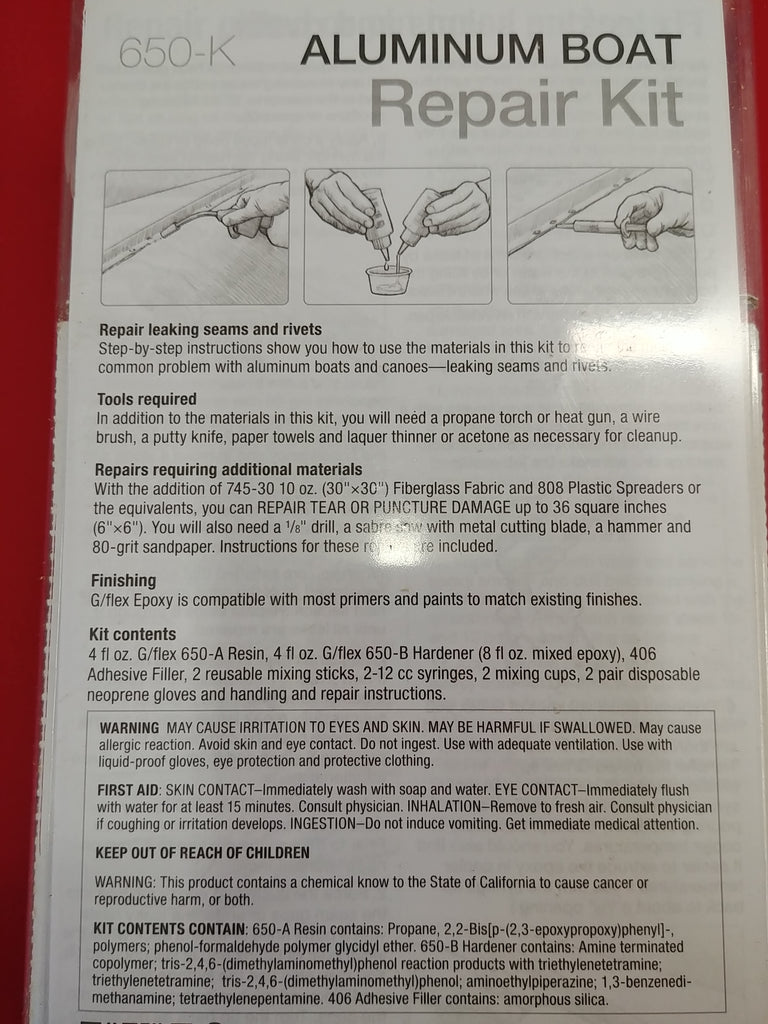 GFlex Aluminum Boat Repair Kit Mohawk Canoes